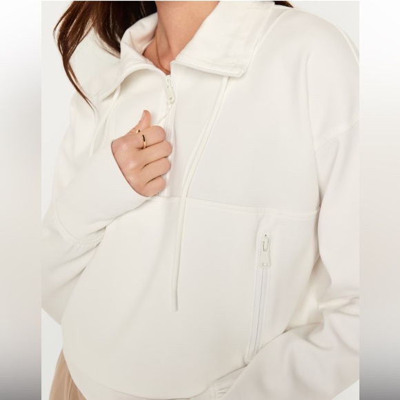 Old Navy Dynamic Half Zip Tunic -  Magnolia White Size Large EUC - Picture 1 of 9